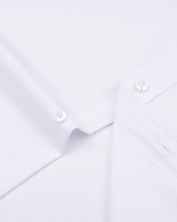 Alimens & Gentle Mens Short Sleeve Dress Shirts Wrinkle Free Solid Casual Button Down Shirts with Pocket - Image 5