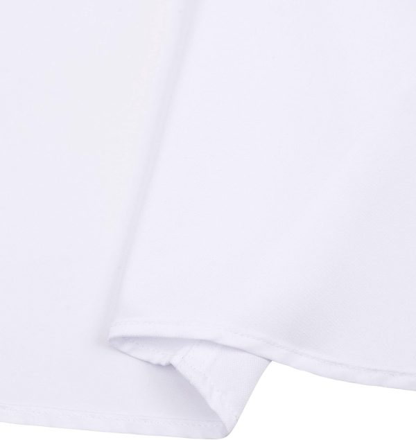 Alimens & Gentle Mens Short Sleeve Dress Shirts Wrinkle Free Solid Casual Button Down Shirts with Pocket - Image 6