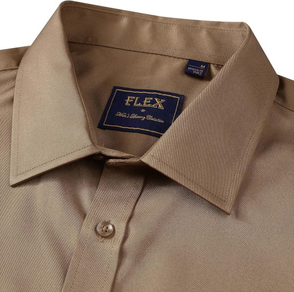 Alimens & Gentle Mens Short Sleeve Dress Shirts Wrinkle Free Solid Casual Button Down Shirts with Pocket - Image 16