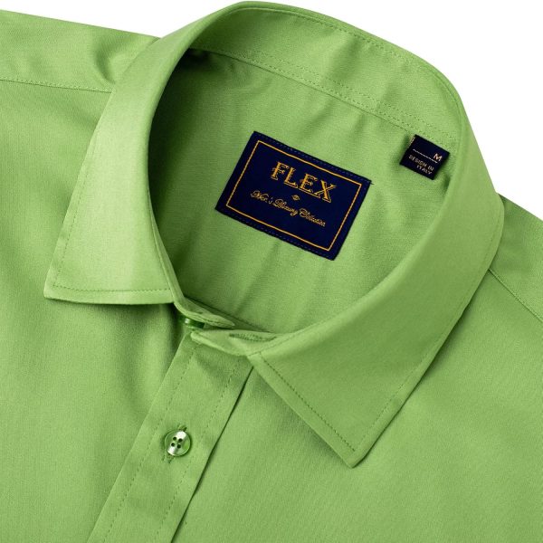 Alimens & Gentle Mens Short Sleeve Dress Shirts Wrinkle Free Solid Casual Button Down Shirts with Pocket - Image 22