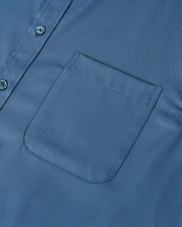 Alimens & Gentle Mens Short Sleeve Dress Shirts Wrinkle Free Solid Casual Button Down Shirts with Pocket - Image 30