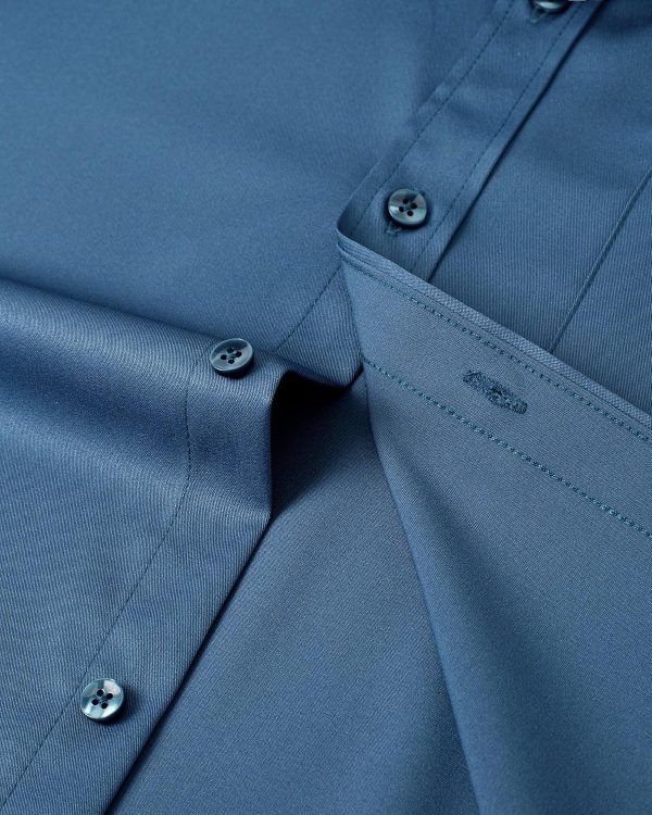 Alimens & Gentle Mens Short Sleeve Dress Shirts Wrinkle Free Solid Casual Button Down Shirts with Pocket - Image 31