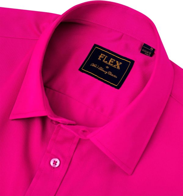 Alimens & Gentle Mens Short Sleeve Dress Shirts Wrinkle Free Solid Casual Button Down Shirts with Pocket - Image 42