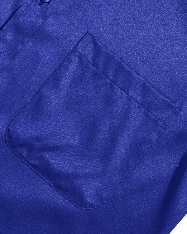 Alimens & Gentle Mens Short Sleeve Dress Shirts Wrinkle Free Solid Casual Button Down Shirts with Pocket - Image 56