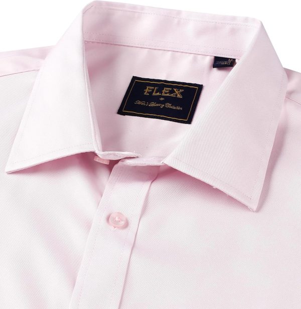 Alimens & Gentle Mens Short Sleeve Dress Shirts Wrinkle Free Solid Casual Button Down Shirts with Pocket - Image 64