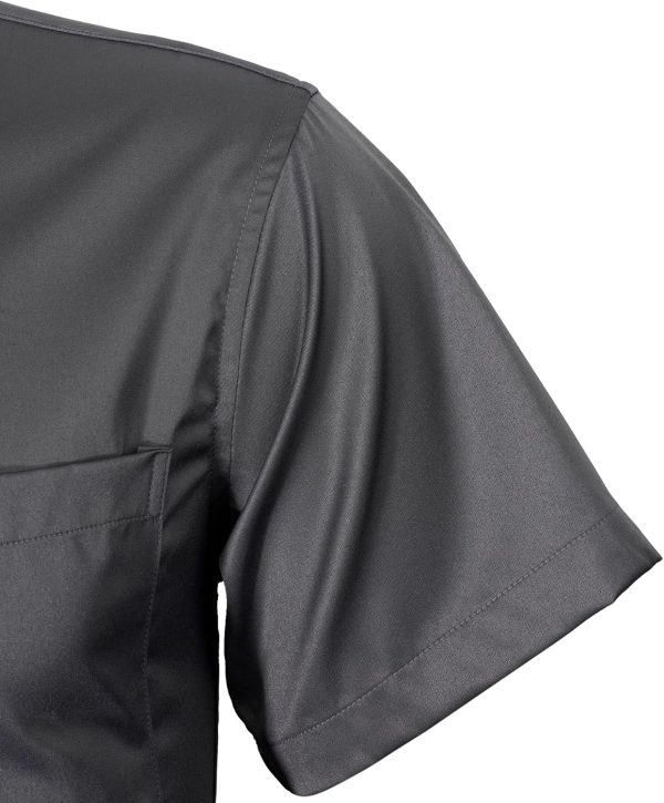 Alimens & Gentle Mens Short Sleeve Dress Shirts Wrinkle Free Solid Casual Button Down Shirts with Pocket - Image 85