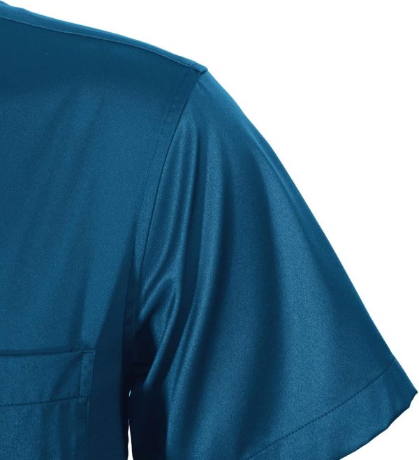 Alimens & Gentle Mens Short Sleeve Dress Shirts Wrinkle Free Solid Casual Button Down Shirts with Pocket - Image 99