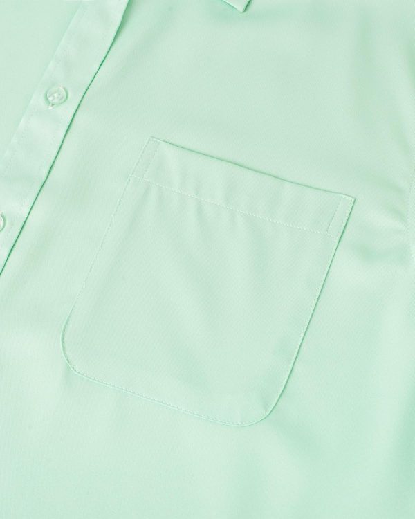 Alimens & Gentle Mens Short Sleeve Dress Shirts Wrinkle Free Solid Casual Button Down Shirts with Pocket - Image 107