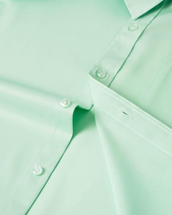 Alimens & Gentle Mens Short Sleeve Dress Shirts Wrinkle Free Solid Casual Button Down Shirts with Pocket - Image 108