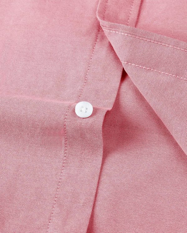 Alimens & Gentle Men's Short Sleeve Oxford Shirt Regular Fit Button Down Collar Shirts with Pocket - Image 34