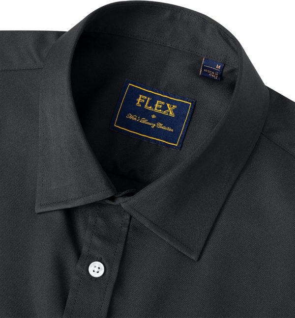 Alimens & Gentle Mens Short Sleeve Dress Shirts Wrinkle Free Solid Casual Button Down Shirts with Pocket - Image 134