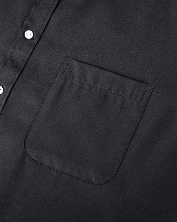 Alimens & Gentle Mens Short Sleeve Dress Shirts Wrinkle Free Solid Casual Button Down Shirts with Pocket - Image 135