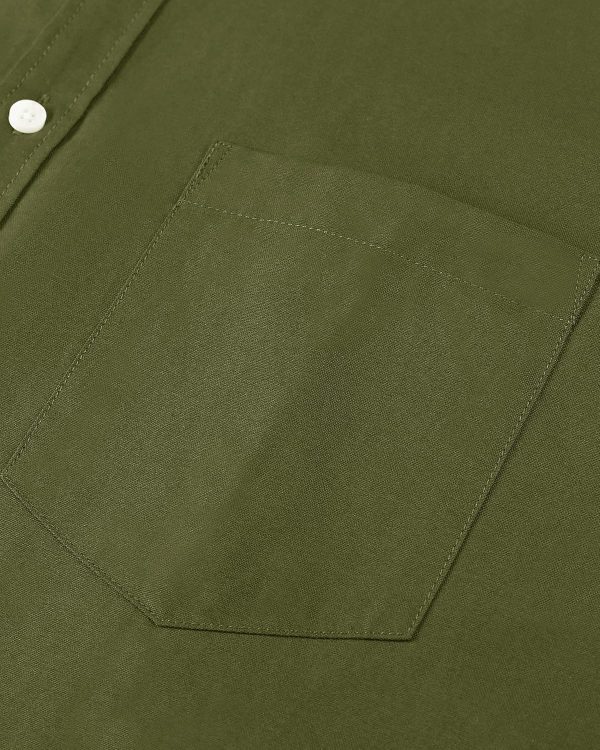 Alimens & Gentle Men's Short Sleeve Oxford Shirt Regular Fit Button Down Collar Shirts with Pocket - Image 39