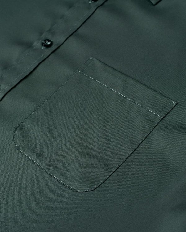 Alimens & Gentle Mens Short Sleeve Dress Shirts Wrinkle Free Solid Casual Button Down Shirts with Pocket - Image 148