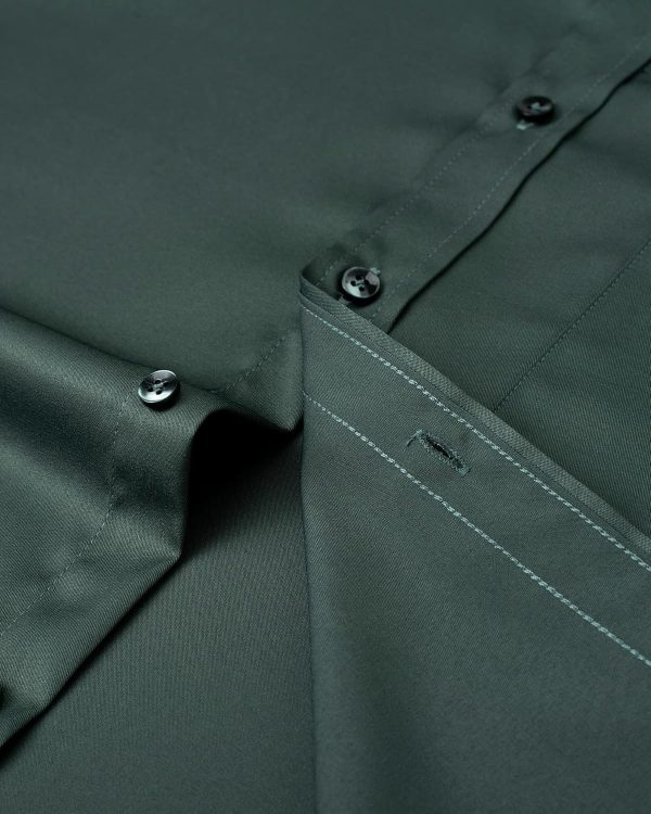 Alimens & Gentle Mens Short Sleeve Dress Shirts Wrinkle Free Solid Casual Button Down Shirts with Pocket - Image 149