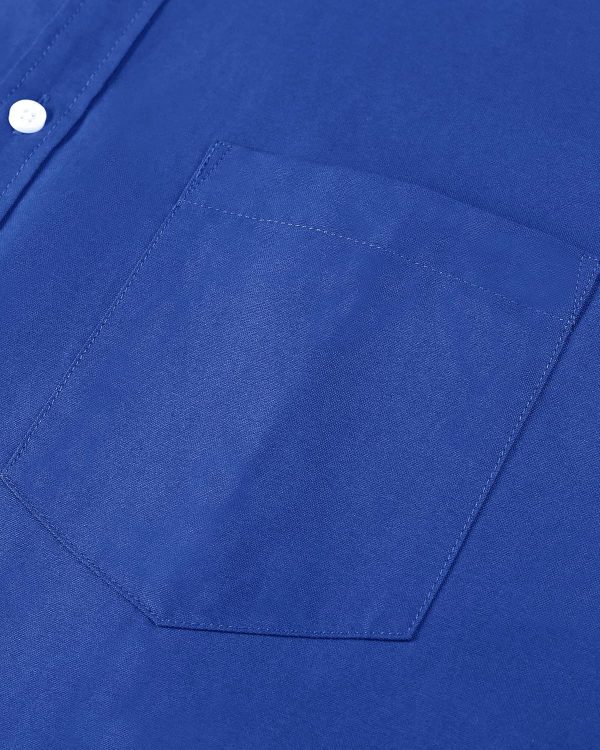 Alimens & Gentle Men's Short Sleeve Oxford Shirt Regular Fit Button Down Collar Shirts with Pocket - Image 60