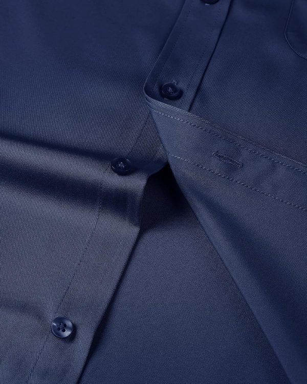 Alimens & Gentle Mens Short Sleeve Dress Shirts Wrinkle Free Solid Casual Button Down Shirts with Pocket - Image 170