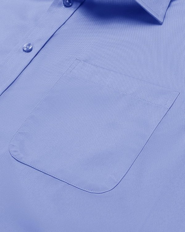 Alimens & Gentle Mens Short Sleeve Dress Shirts Wrinkle Free Solid Casual Button Down Shirts with Pocket - Image 175