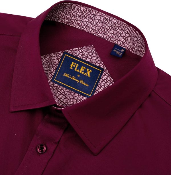 Alimens & Gentle Mens Short Sleeve Dress Shirts Wrinkle Free Solid Casual Button Down Shirts with Pocket - Image 180