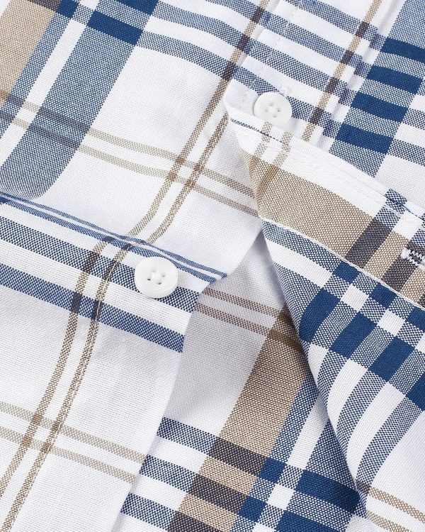 Alimens & Gentle Men's Short Sleeve Oxford Shirt Regular Fit Button Down Collar Shirts with Pocket - Image 82