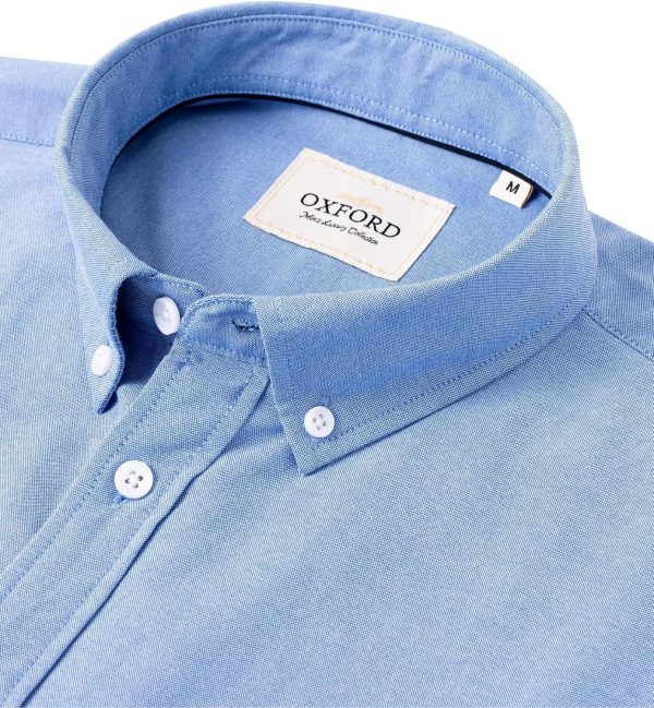 Alimens & Gentle Men's Short Sleeve Oxford Shirt Regular Fit Button Down Collar Shirts with Pocket - Image 86