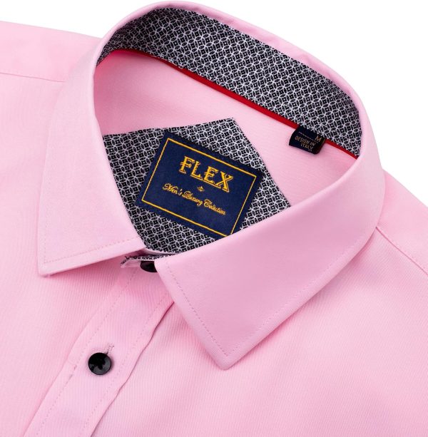Alimens & Gentle Mens Short Sleeve Dress Shirts Wrinkle Free Solid Casual Button Down Shirts with Pocket - Image 199
