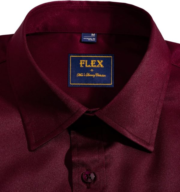 Alimens & Gentle Mens Short Sleeve Dress Shirts Wrinkle Free Solid Casual Button Down Shirts with Pocket - Image 206