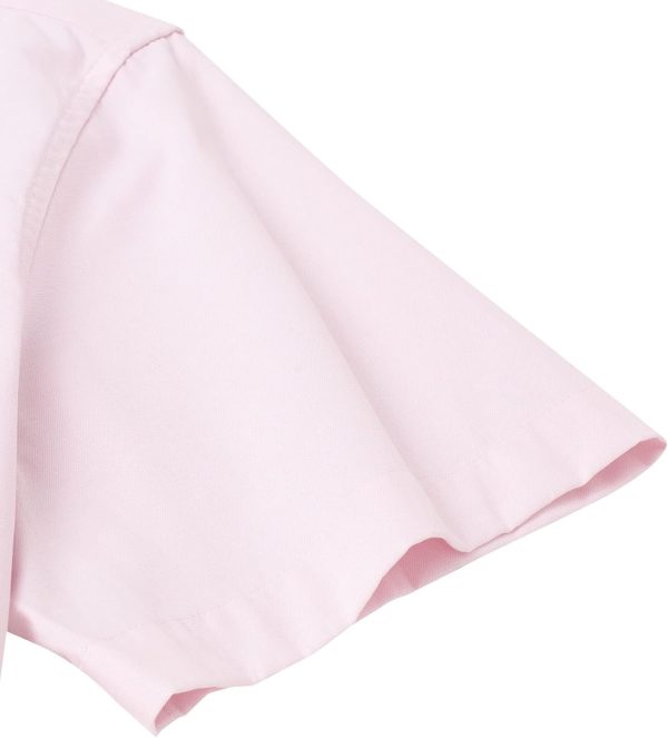 Alimens & Gentle Men's Short Sleeve Oxford Shirt Regular Fit Button Down Collar Shirts with Pocket - Image 103