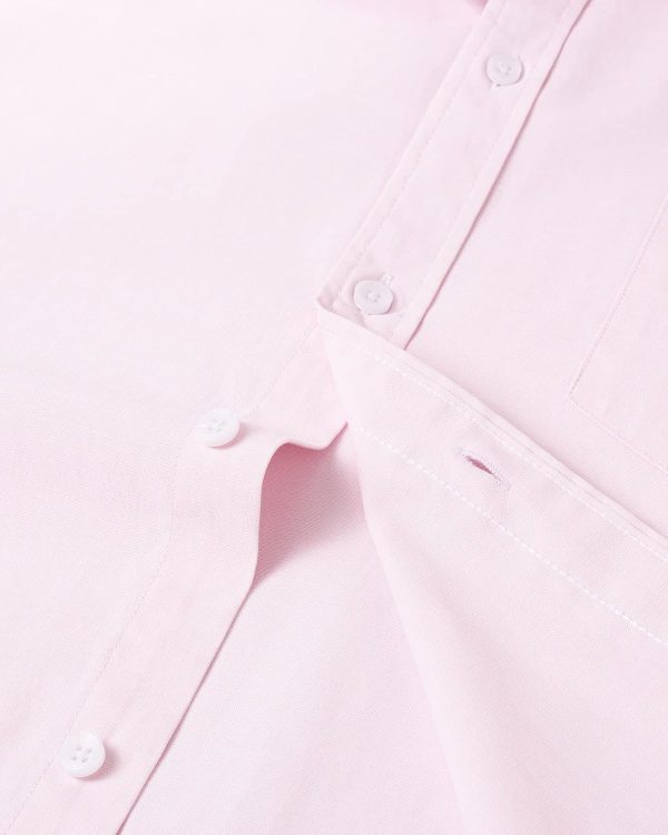 Alimens & Gentle Men's Short Sleeve Oxford Shirt Regular Fit Button Down Collar Shirts with Pocket - Image 104