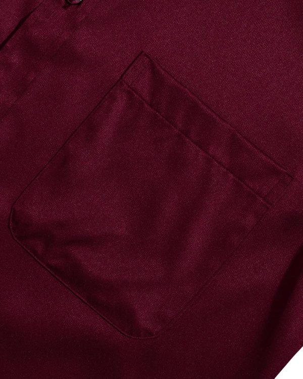 Alimens & Gentle Mens Short Sleeve Dress Shirts Wrinkle Free Solid Casual Button Down Shirts with Pocket - Image 208