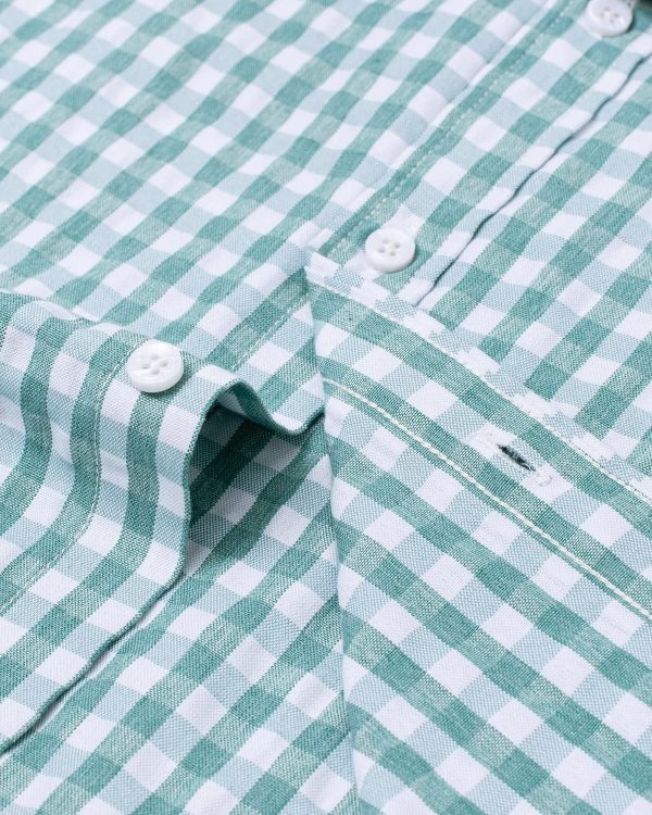 Alimens & Gentle Men's Short Sleeve Oxford Shirt Regular Fit Button Down Collar Shirts with Pocket - Image 110