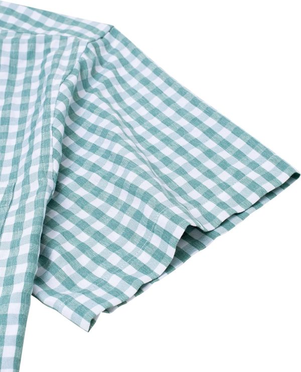 Alimens & Gentle Men's Short Sleeve Oxford Shirt Regular Fit Button Down Collar Shirts with Pocket - Image 111