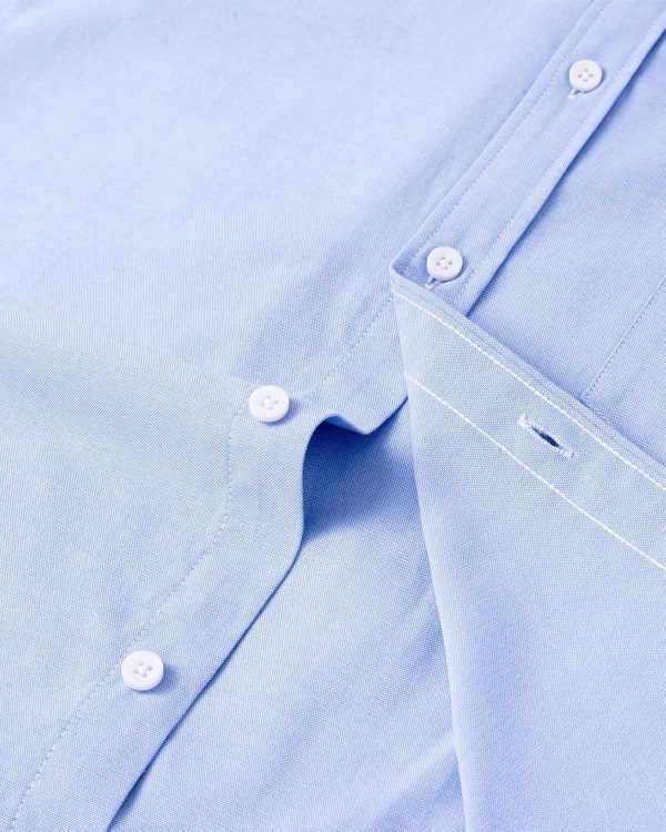 Alimens & Gentle Men's Short Sleeve Oxford Shirt Regular Fit Button Down Collar Shirts with Pocket - Image 118