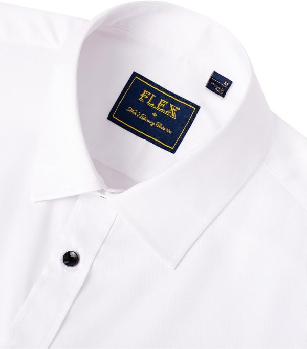 Alimens & Gentle Mens Short Sleeve Dress Shirts Wrinkle Free Solid Casual Button Down Shirts with Pocket - Image 224