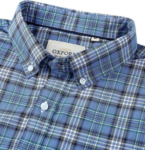 Alimens & Gentle Men's Short Sleeve Oxford Shirt Regular Fit Button Down Collar Shirts with Pocket - Image 121