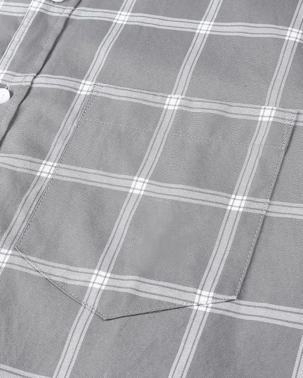 Alimens & Gentle Men's Short Sleeve Oxford Shirt Regular Fit Button Down Collar Shirts with Pocket - Image 130