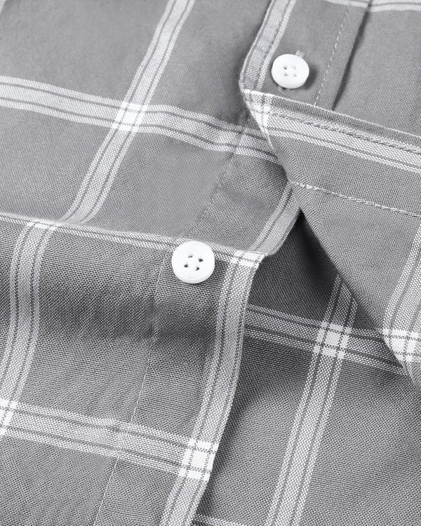 Alimens & Gentle Men's Short Sleeve Oxford Shirt Regular Fit Button Down Collar Shirts with Pocket - Image 131