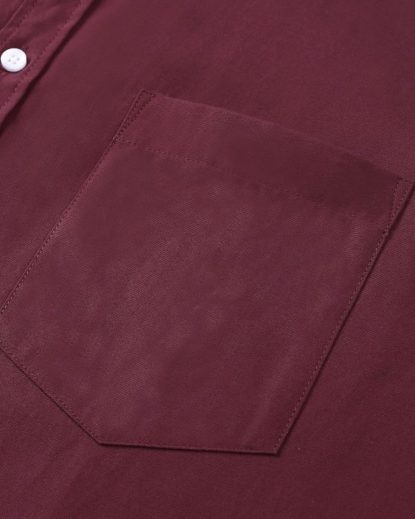 Alimens & Gentle Men's Short Sleeve Oxford Shirt Regular Fit Button Down Collar Shirts with Pocket - Image 137