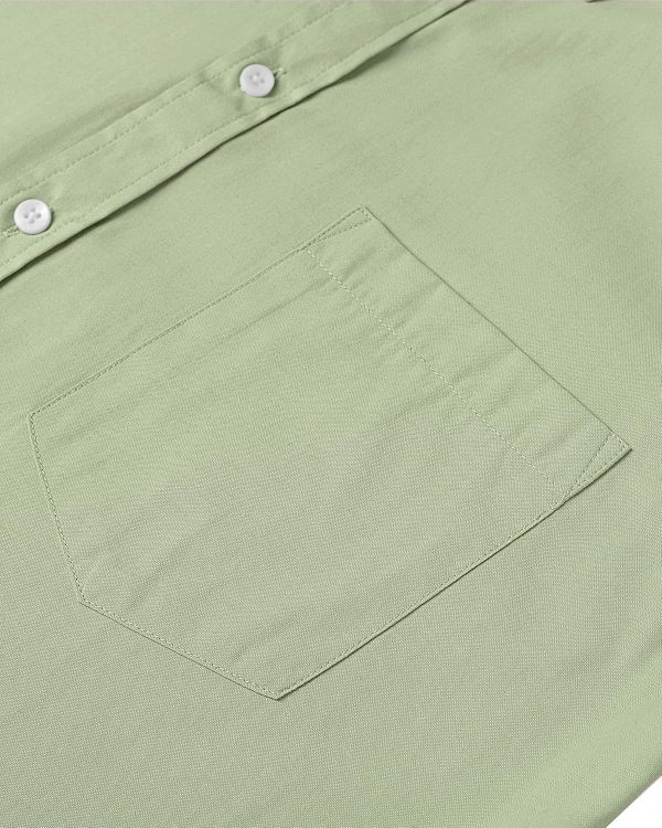 Alimens & Gentle Men's Short Sleeve Oxford Shirt Regular Fit Button Down Collar Shirts with Pocket - Image 144