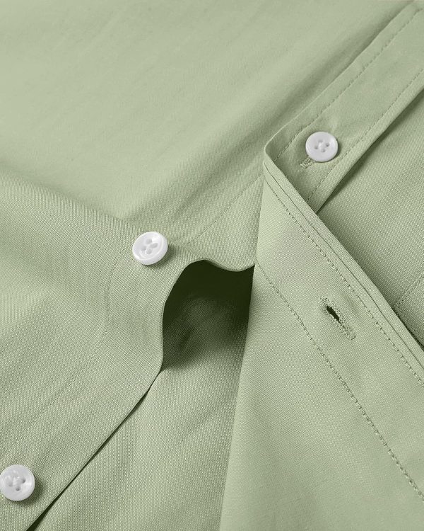 Alimens & Gentle Men's Short Sleeve Oxford Shirt Regular Fit Button Down Collar Shirts with Pocket - Image 145