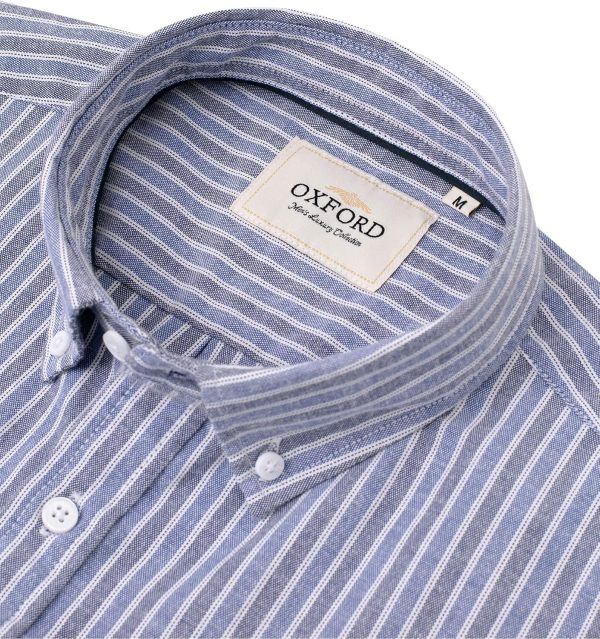 Alimens & Gentle Men's Short Sleeve Oxford Shirt Regular Fit Button Down Collar Shirts with Pocket - Image 156