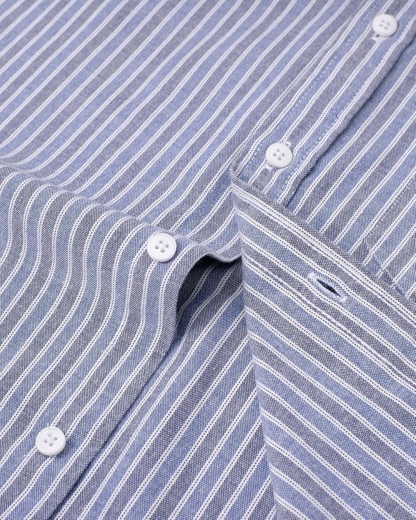 Alimens & Gentle Men's Short Sleeve Oxford Shirt Regular Fit Button Down Collar Shirts with Pocket - Image 159