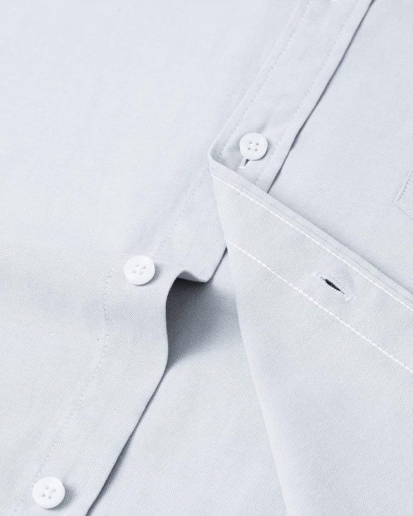 Alimens & Gentle Men's Short Sleeve Oxford Shirt Regular Fit Button Down Collar Shirts with Pocket - Image 167