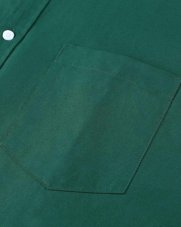 Alimens & Gentle Men's Short Sleeve Oxford Shirt Regular Fit Button Down Collar Shirts with Pocket - Image 179