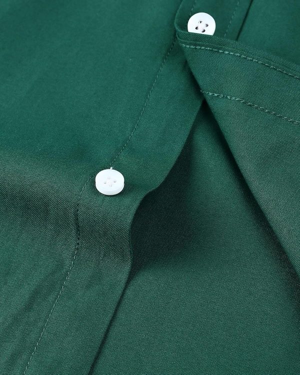 Alimens & Gentle Men's Short Sleeve Oxford Shirt Regular Fit Button Down Collar Shirts with Pocket - Image 180