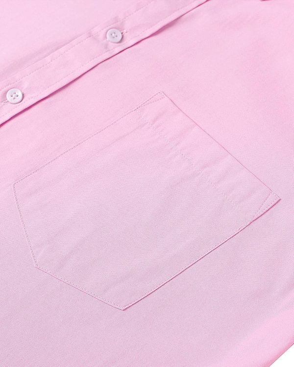 Alimens & Gentle Men's Short Sleeve Oxford Shirt Regular Fit Button Down Collar Shirts with Pocket - Image 200