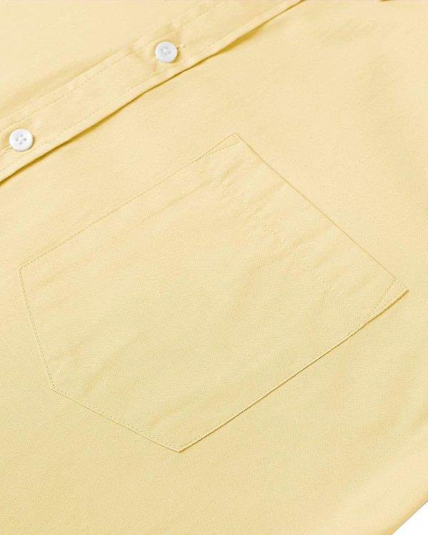 Alimens & Gentle Men's Short Sleeve Oxford Shirt Regular Fit Button Down Collar Shirts with Pocket - Image 214