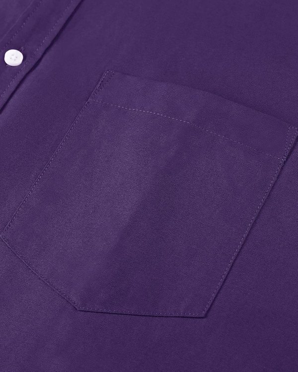 Alimens & Gentle Men's Short Sleeve Oxford Shirt Regular Fit Button Down Collar Shirts with Pocket - Image 221