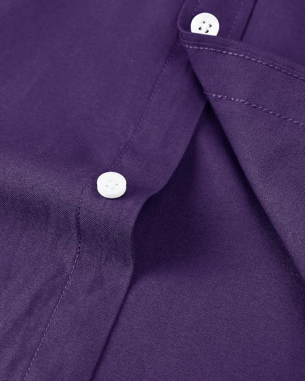Alimens & Gentle Men's Short Sleeve Oxford Shirt Regular Fit Button Down Collar Shirts with Pocket - Image 223