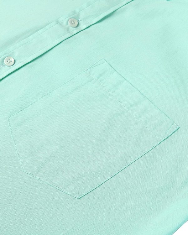 Alimens & Gentle Men's Short Sleeve Oxford Shirt Regular Fit Button Down Collar Shirts with Pocket - Image 228